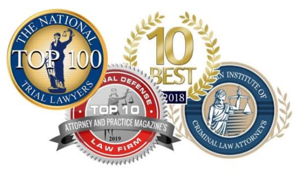 Several award badges