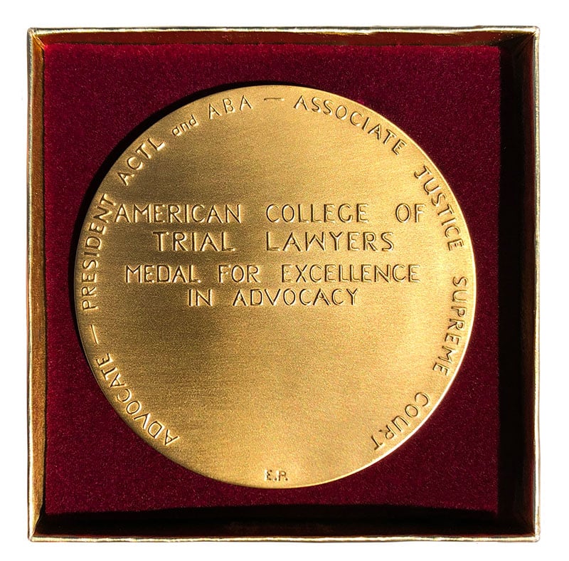 American College of Trial Lawyers, Medal of Excellence