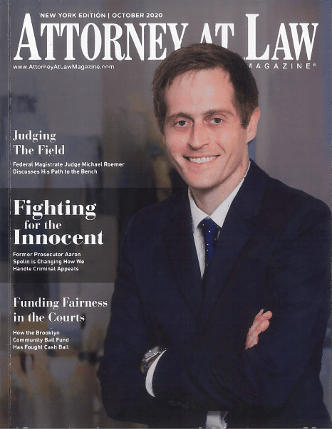 Cover of Attorney at Law Magazine starring Aaron Spolin